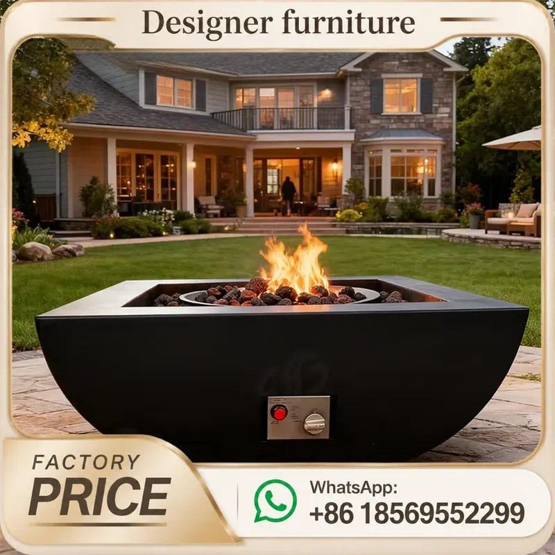 Outdoor Furniture With Fire Pit - Custom Outdoor Gas Fire Pit Table