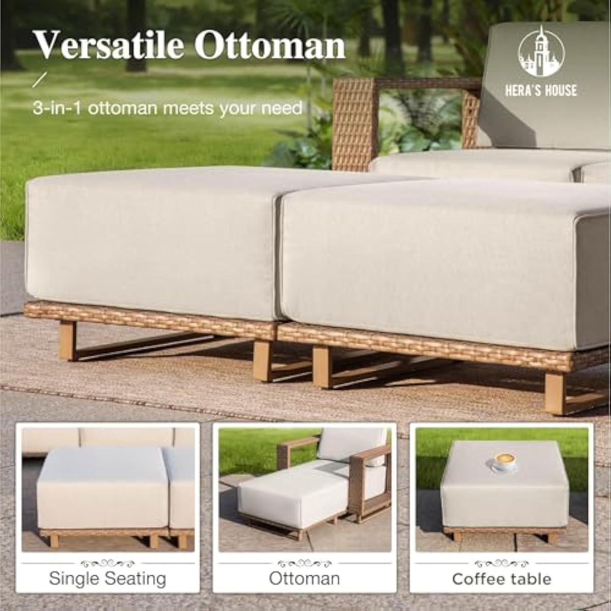 9-Piece Modular Outdoor Sectio - đánh giá và giá Outdoor Furniture No Cushions