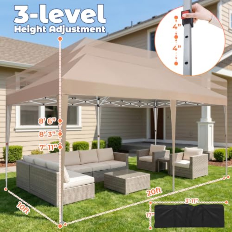 Pop up Canopy Tent Outdoor Gaz - đánh giá và giá Gazebo Pop Up
