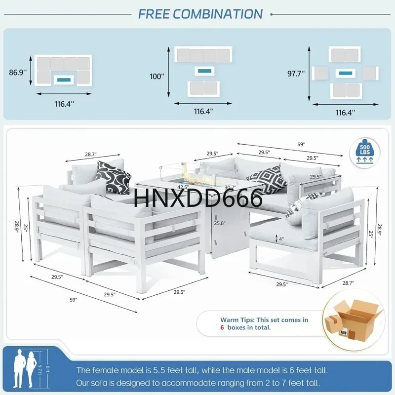 7-Piece Aluminum Outdoor Patio - đánh giá và giá Outdoor Furniture With Fire Pit