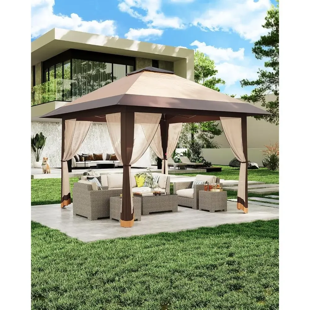 13x13 Outdoor Gazebo with Mesh - đánh giá và giá Outdoor Furniture Balcony