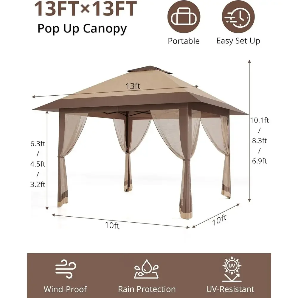 13x13 Outdoor Gazebo with Mesh - đánh giá và giá Outdoor Furniture Balcony