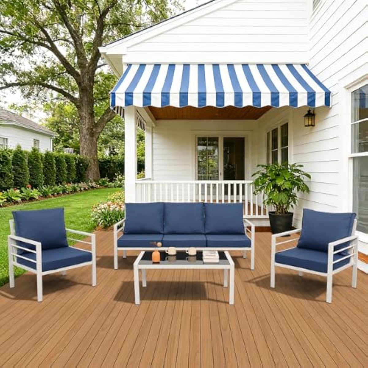 Modern Outdoor Patio Set 4 pcs - đánh giá và giá Outdoor Furniture No Cushions