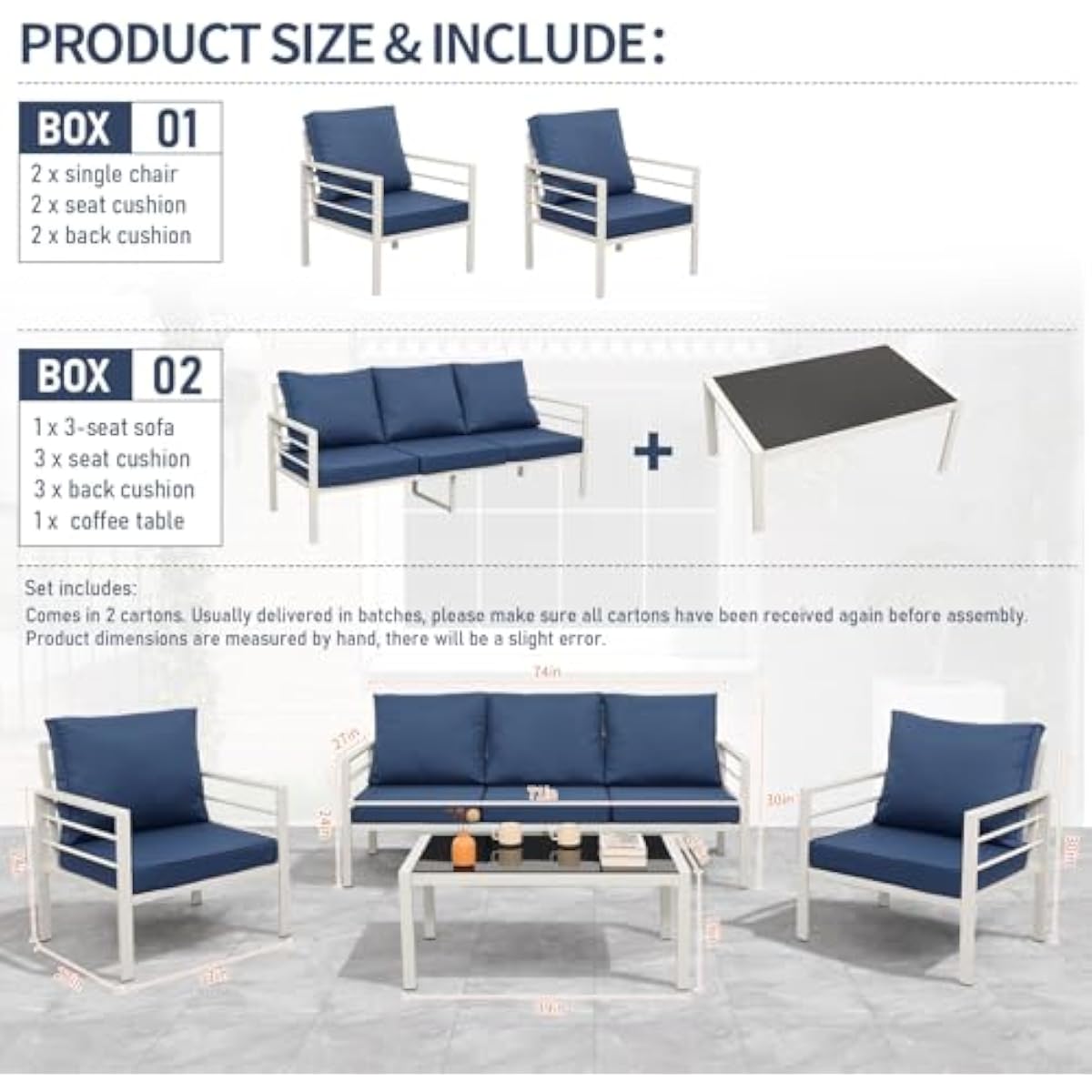Modern Outdoor Patio Set 4 pcs - đánh giá và giá Outdoor Furniture No Cushions