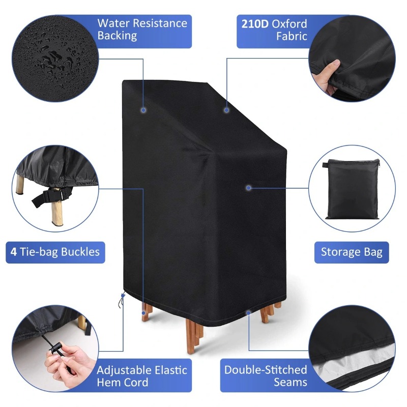 1/2/PCS Stacked Chair Dust Cov - đánh giá và giá Outdoor Furniture Covers Waterproof
