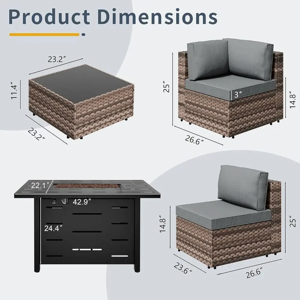 5-Piece Outdoor Patio Furnitur - đánh giá và giá Outdoor Furniture With Fire Pit