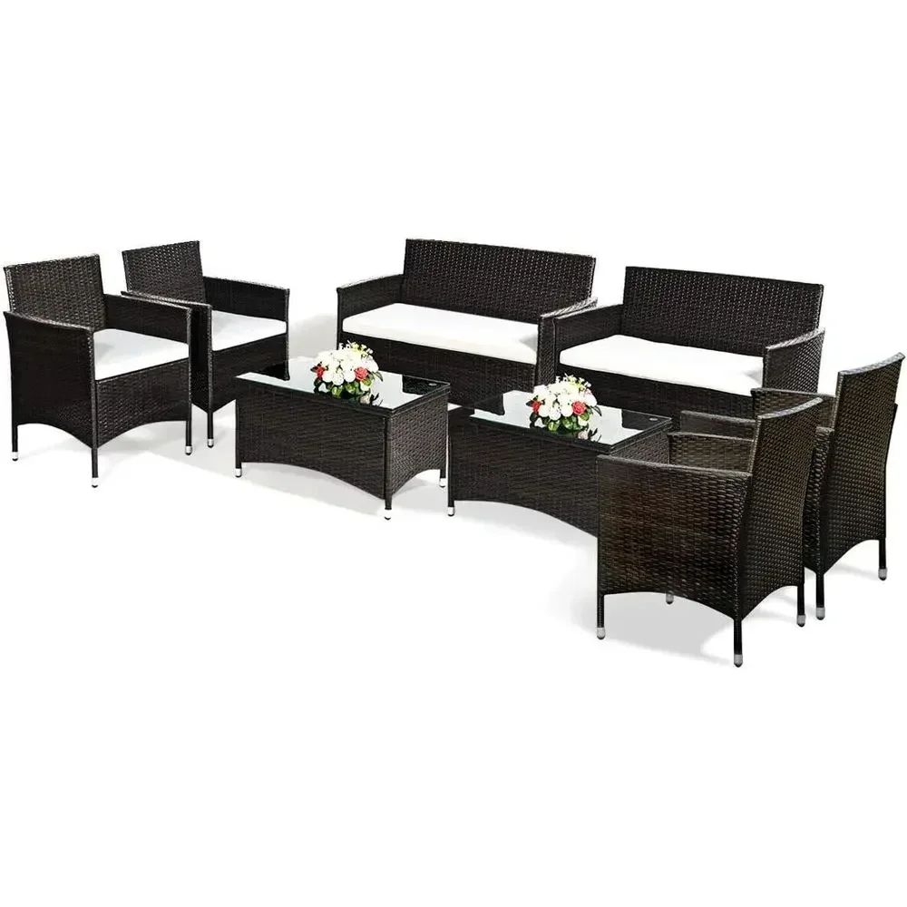 8-Piece Rattan Patio Furniture - đánh giá và giá Outdoor Furniture Balcony