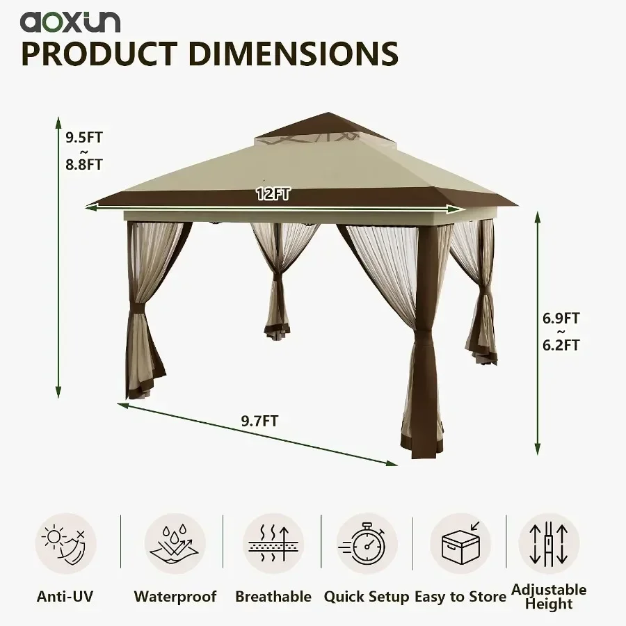 Pop Up Gazebo Canopy Tent with - đánh giá và giá Gazebo Pop Up