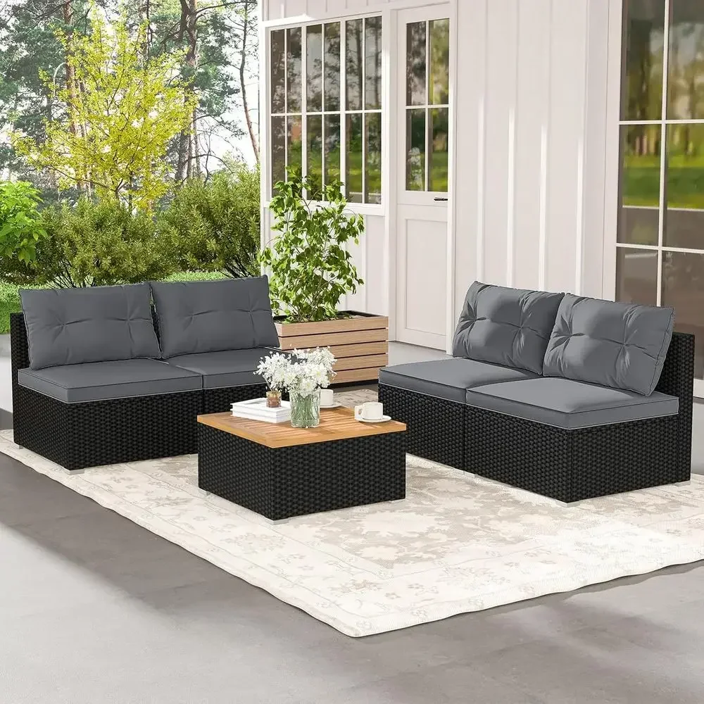 Gray Outdoor Wicker Patio Furn - đánh giá và giá Outdoor Furniture Balcony
