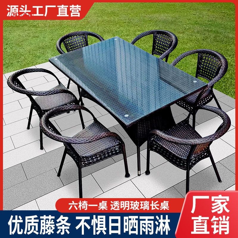 Outdoor rattan tables and chai - đánh giá và giá Outdoor Furniture Balcony