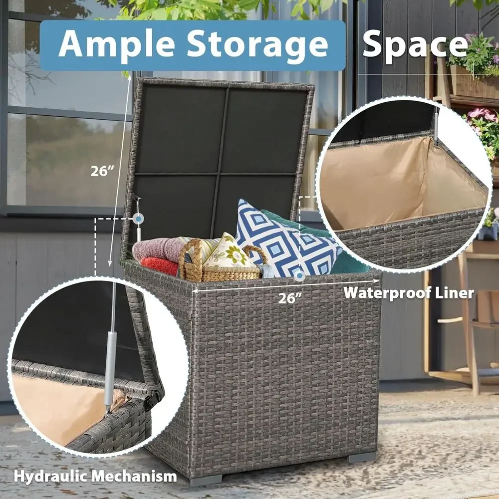 8-Piece Patio Furniture Set wi - đánh giá và giá Outdoor Furniture With Fire Pit