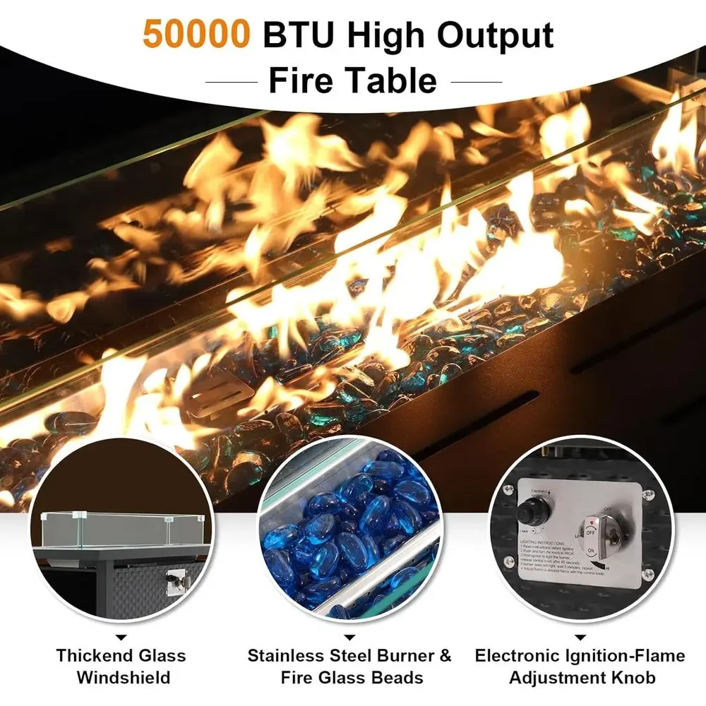 8-Piece Patio Furniture Set wi - đánh giá và giá Outdoor Furniture With Fire Pit