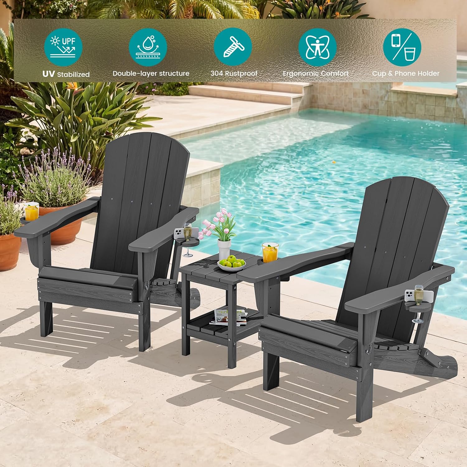 Outdoor Folding Chairs Set Of  - đánh giá và giá Outdoor Furniture With Fire Pit