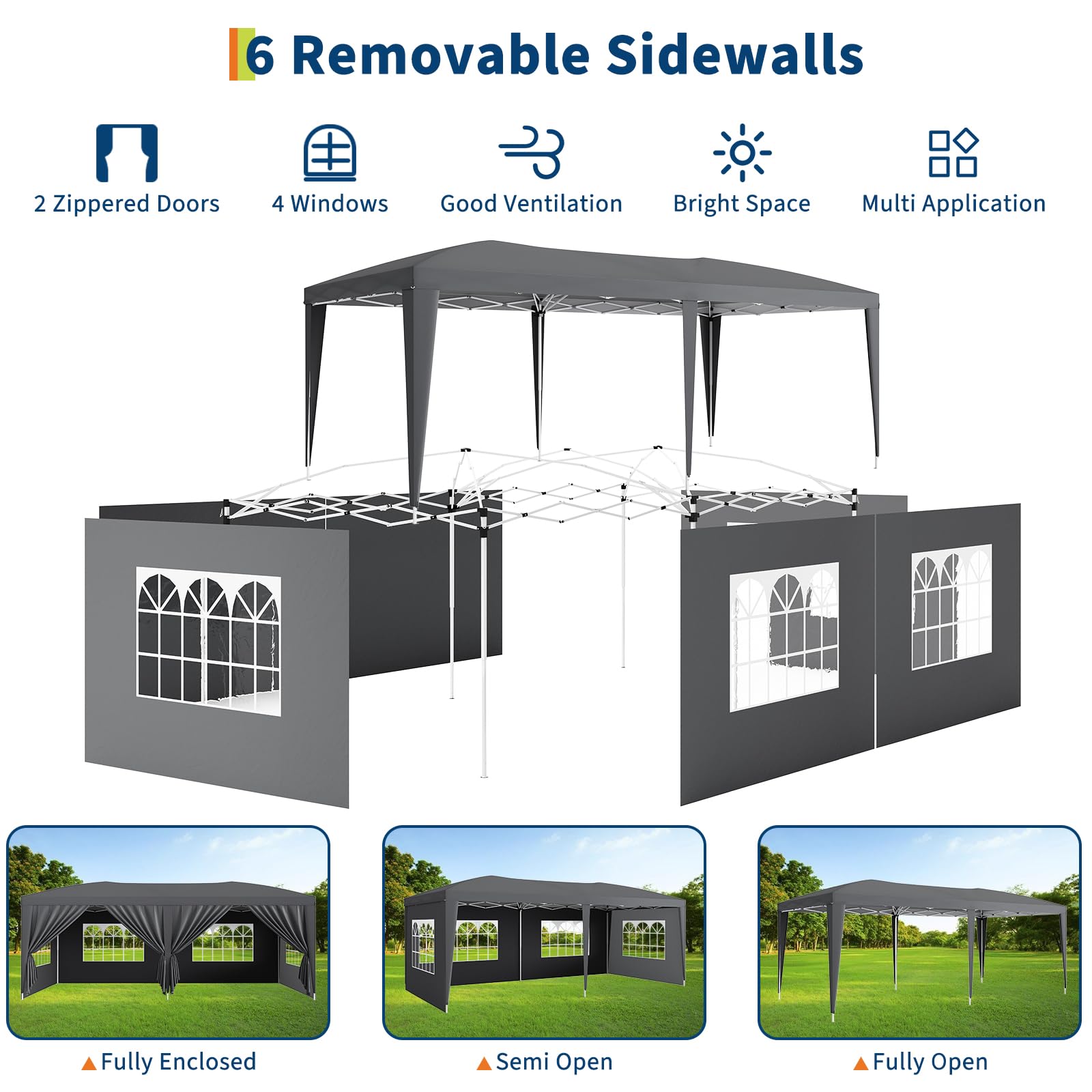 10x20 Pop Up Canopy Tent With  - đánh giá và giá Gazebo Pop Up
