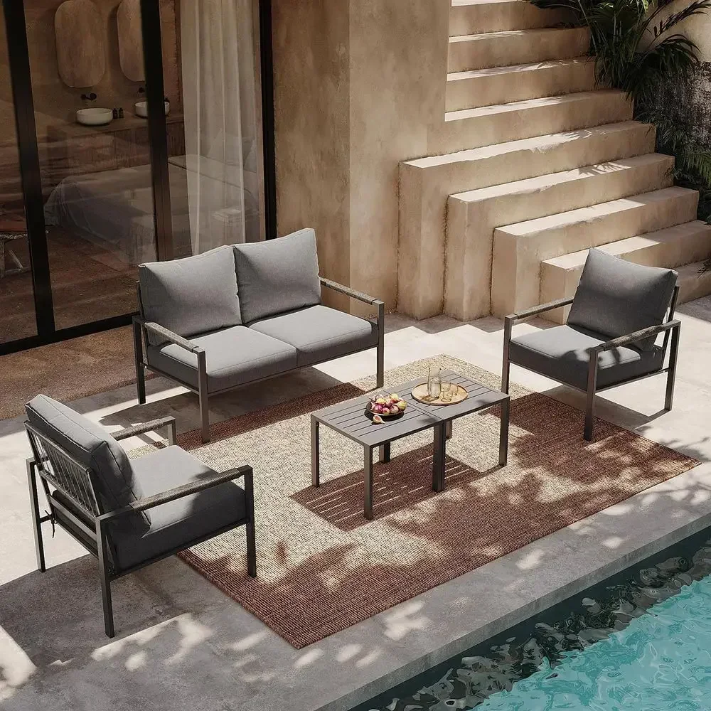 5-Piece Modern Outdoor Patio F - đánh giá và giá Outdoor Furniture Balcony