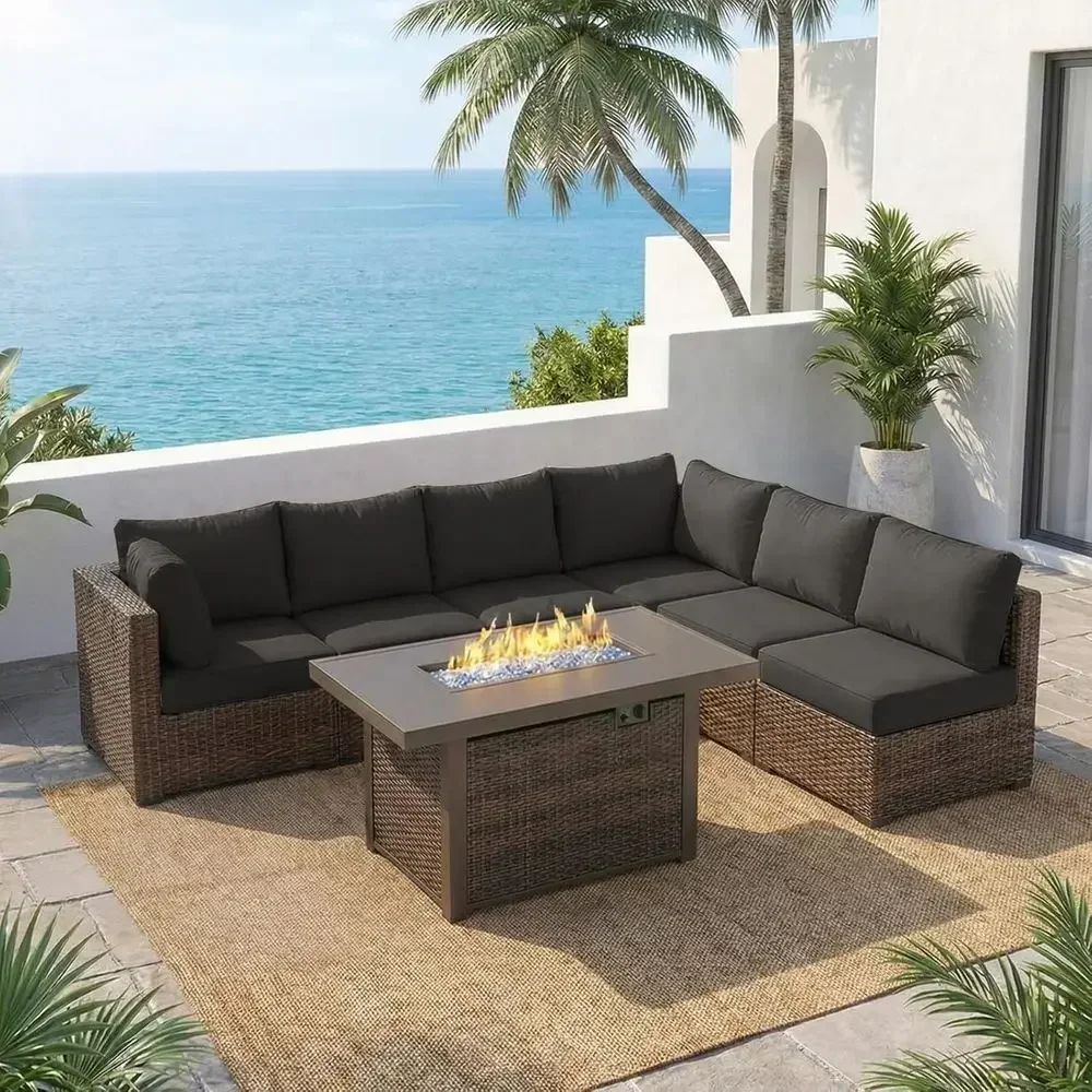 7-Piece Outdoor Patio Furnitur - đánh giá và giá Outdoor Furniture With Fire Pit