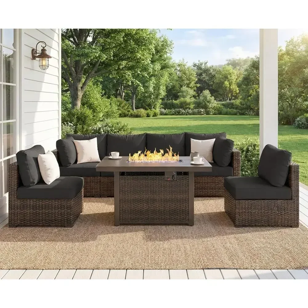7-Piece Outdoor Patio Furnitur - đánh giá và giá Outdoor Furniture With Fire Pit