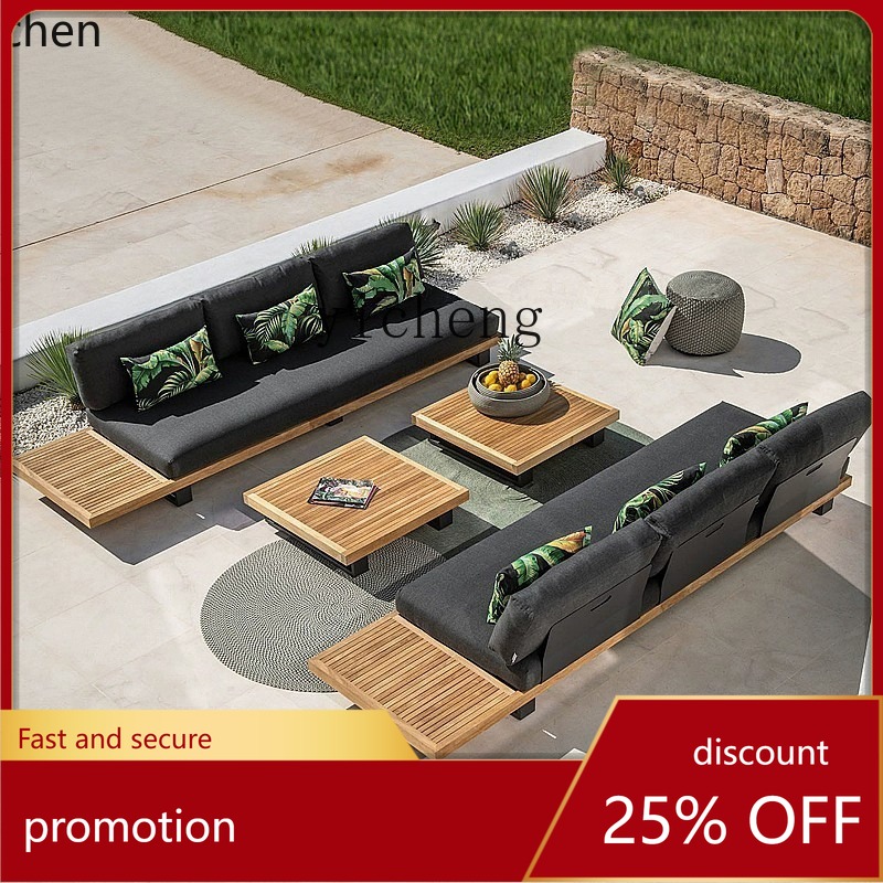 HYS outdoor teak sofa courtyar - đánh giá và giá Outdoor Furniture Balcony