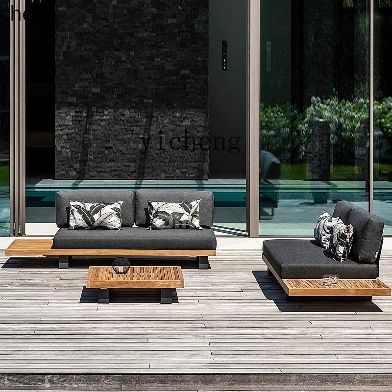 HYS outdoor teak sofa courtyar - đánh giá và giá Outdoor Furniture Balcony